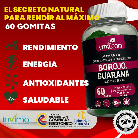 Alphamen® gomitas Borojo & Guarana - 60 Gomitas